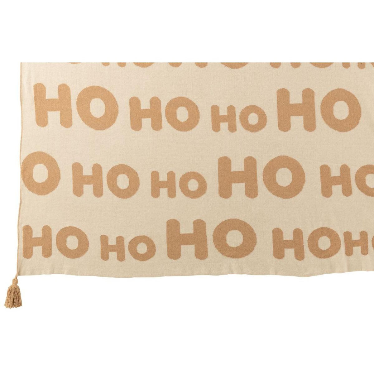 Paris Prix Plaid de Noël  Hohoho  130x170cm Beige