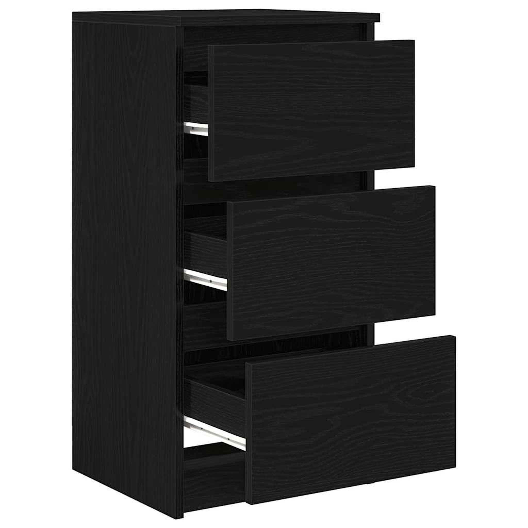 Voir la diapositive 5 : VIDAXL Buffet chene noir 37,5x35x76 cm bois d'ingenierie