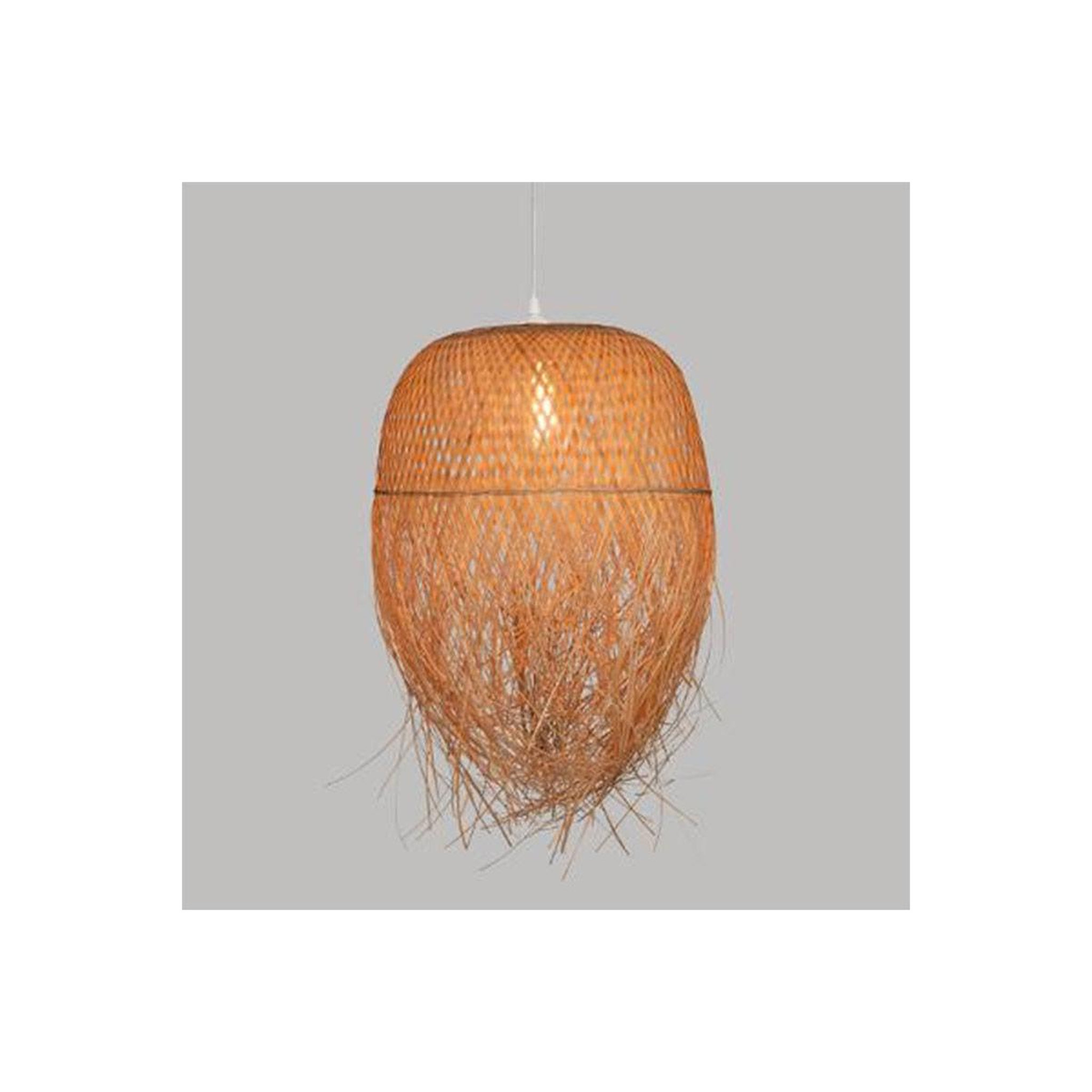 Voir la diapositive 2 : ATMOSPHERA Lampe suspension en bambou  elis  60cm beige