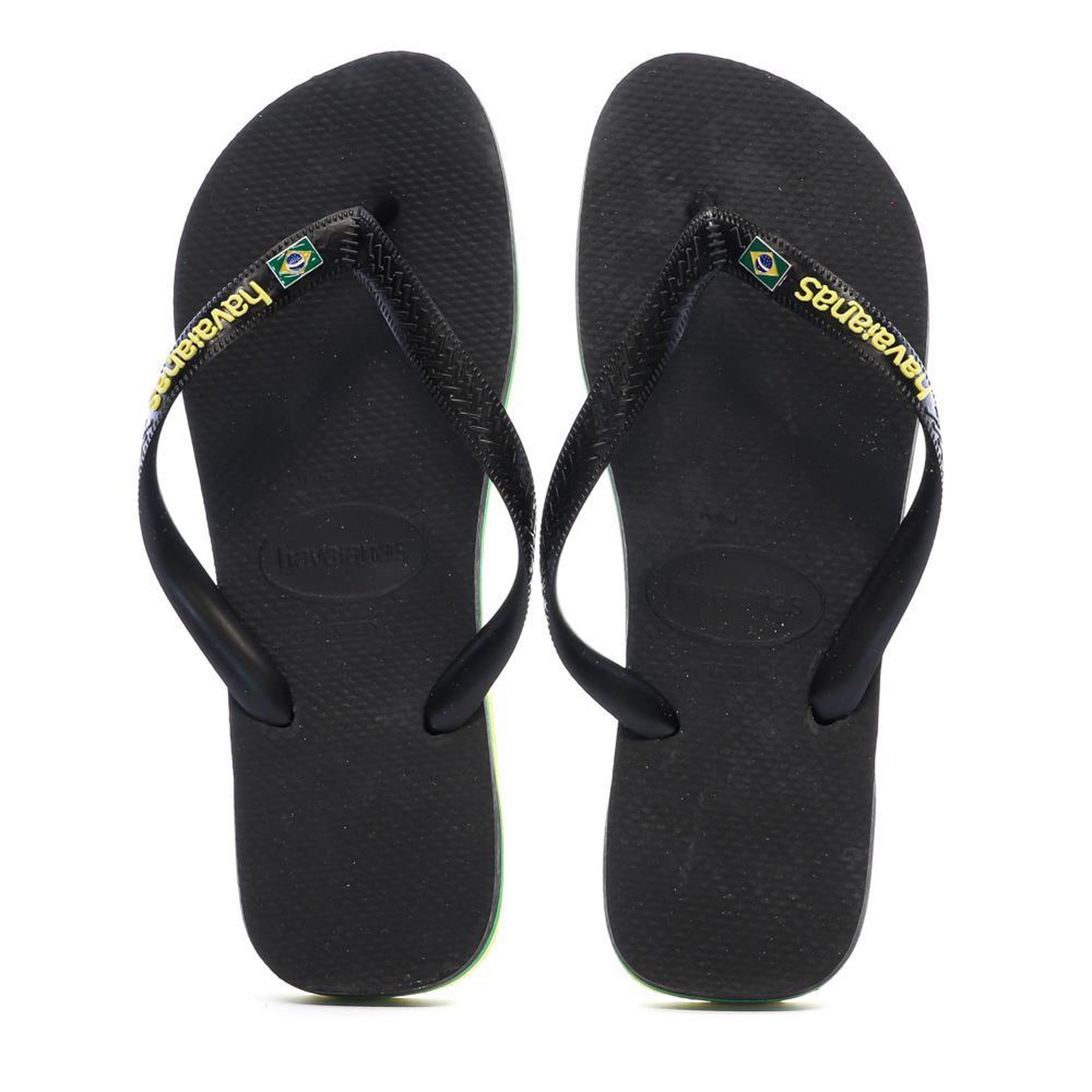 Voir la diapositive 3 : HAVAIANAS Tongs noir/jaune homme havaianas brasil layers