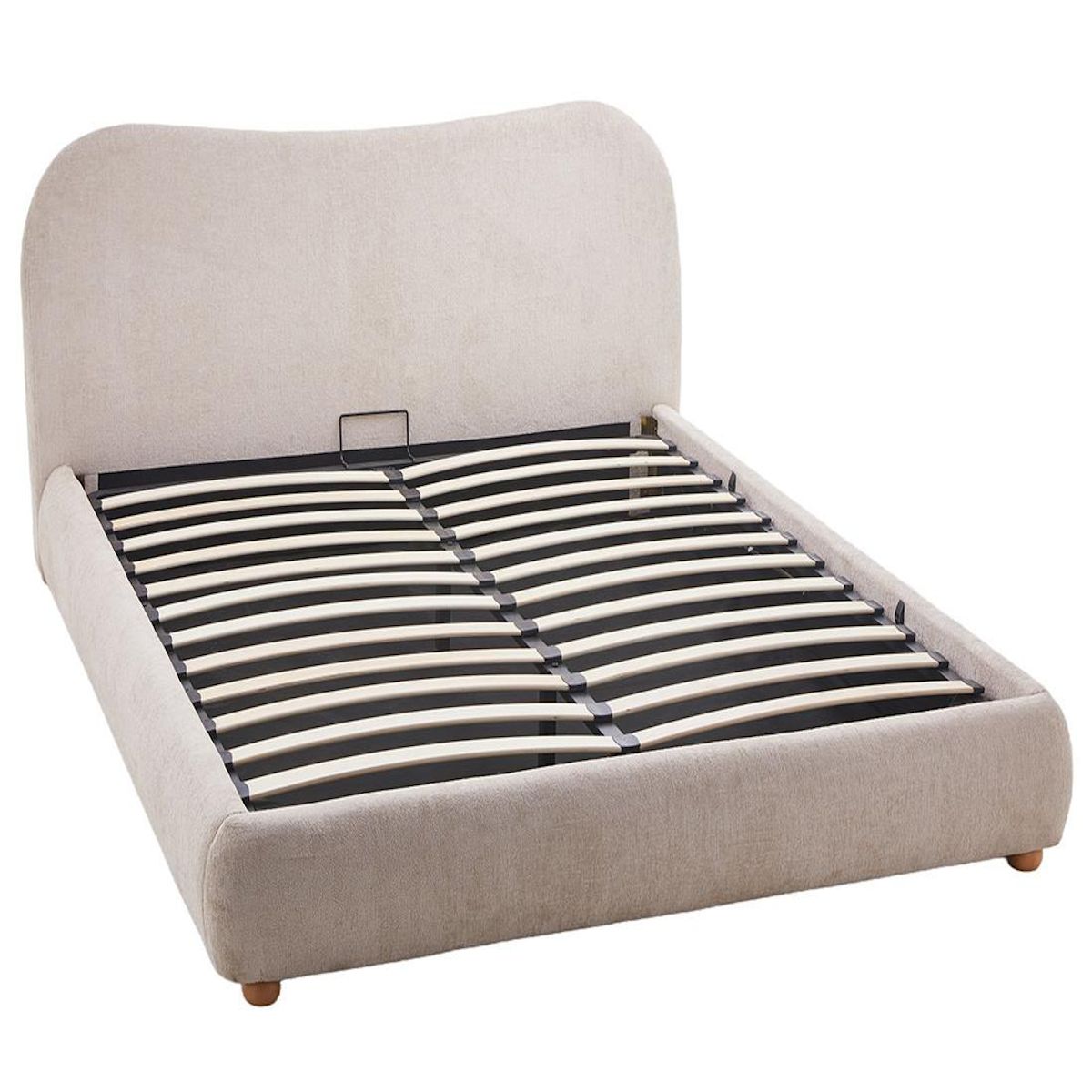 BEST MOBILIER Hugo - lit coffre - 160x200 cm - en velours texturé