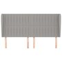 Voir la diapositive 3 : VIDAXL Tete de lit avec oreilles Gris clair 203x23x118/128 cm Tissu