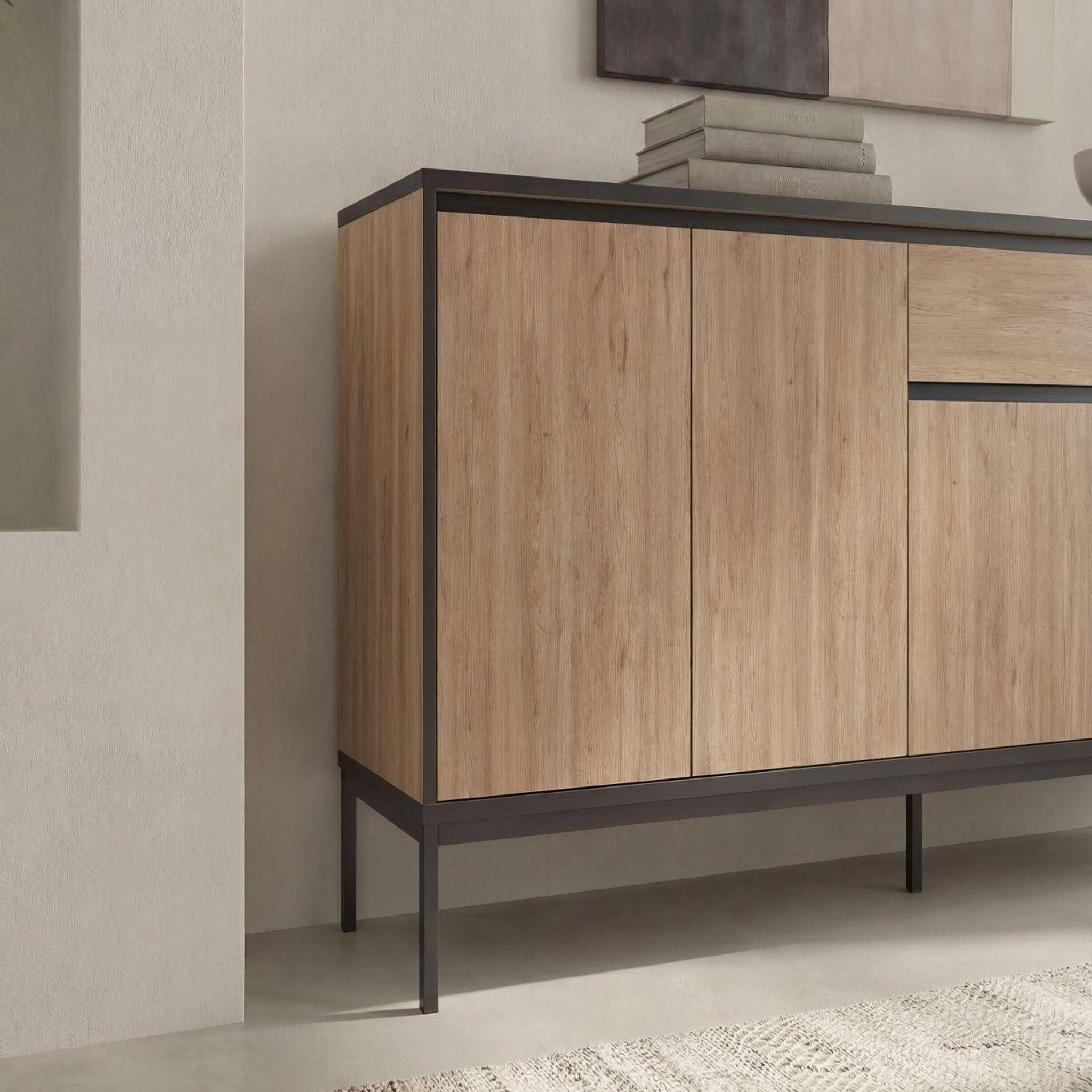 Voir la diapositive 6 : CASANOVA PARIS Vana - buffet 4 portes 180cm en mélamine