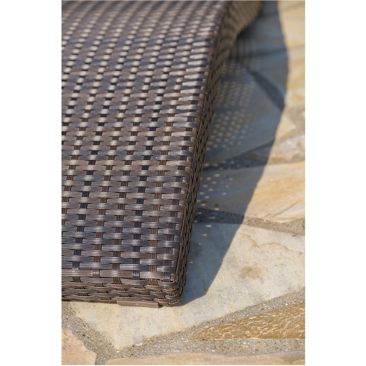 DCB GARDEN Lot de 2 bains de soleil - Chocolat - CANCUN