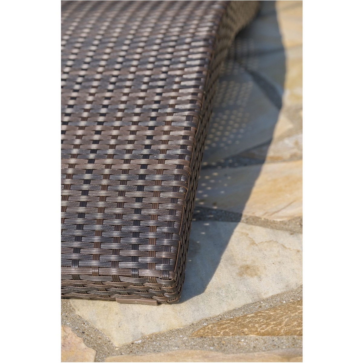 DCB GARDEN Lot de 2 bains de soleil - Chocolat - CANCUN