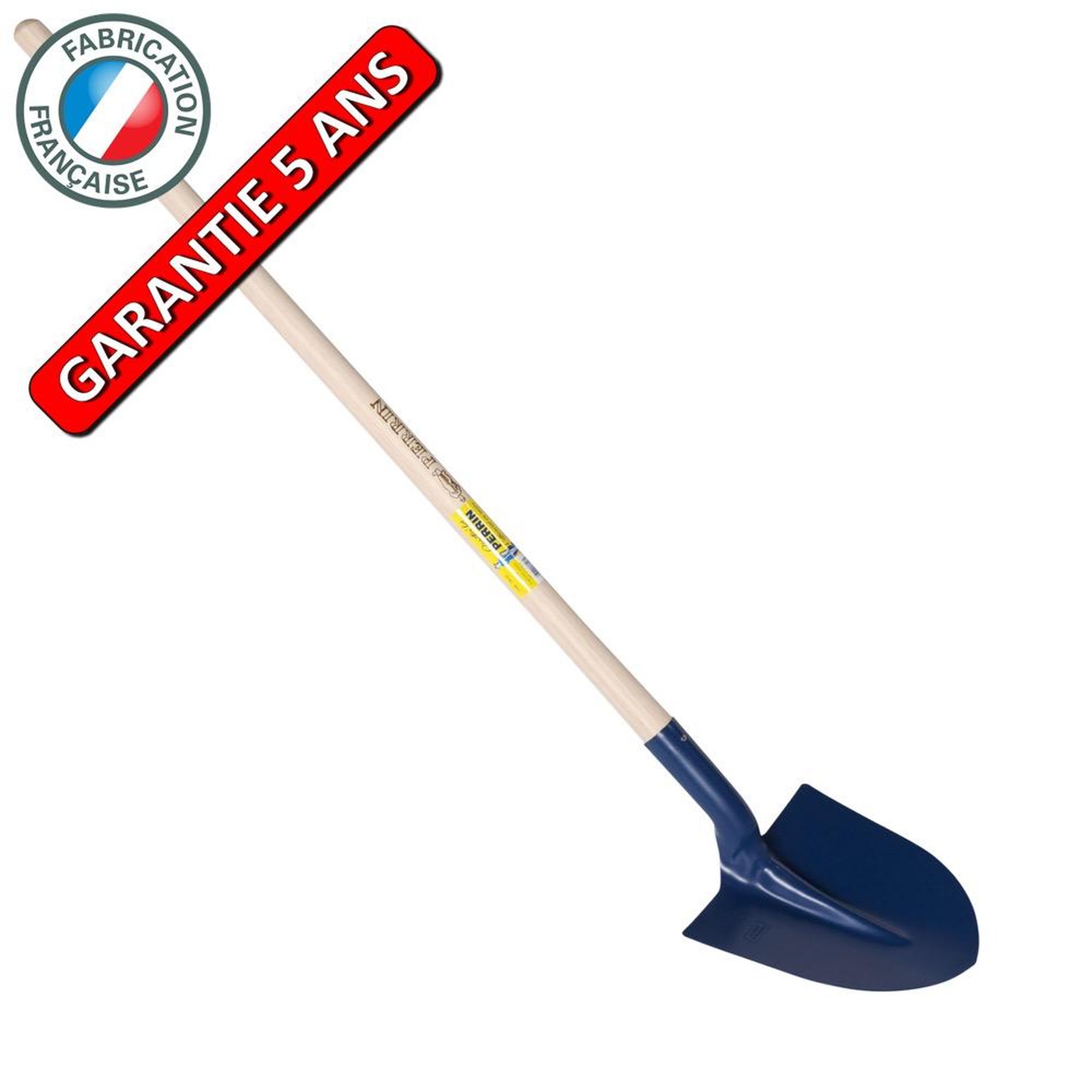 OUTILS PERRIN Pelle à terre, fortification 27 cm emmanchée 1,10 m, pour le maçon et le BTP