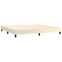 Voir la diapositive 4 : VIDAXL Sommier a lattes de lit avec matelas Creme 200x200cm Similicuir