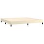 Voir la diapositive 4 : VIDAXL Sommier a lattes de lit avec matelas Creme 200x200cm Similicuir