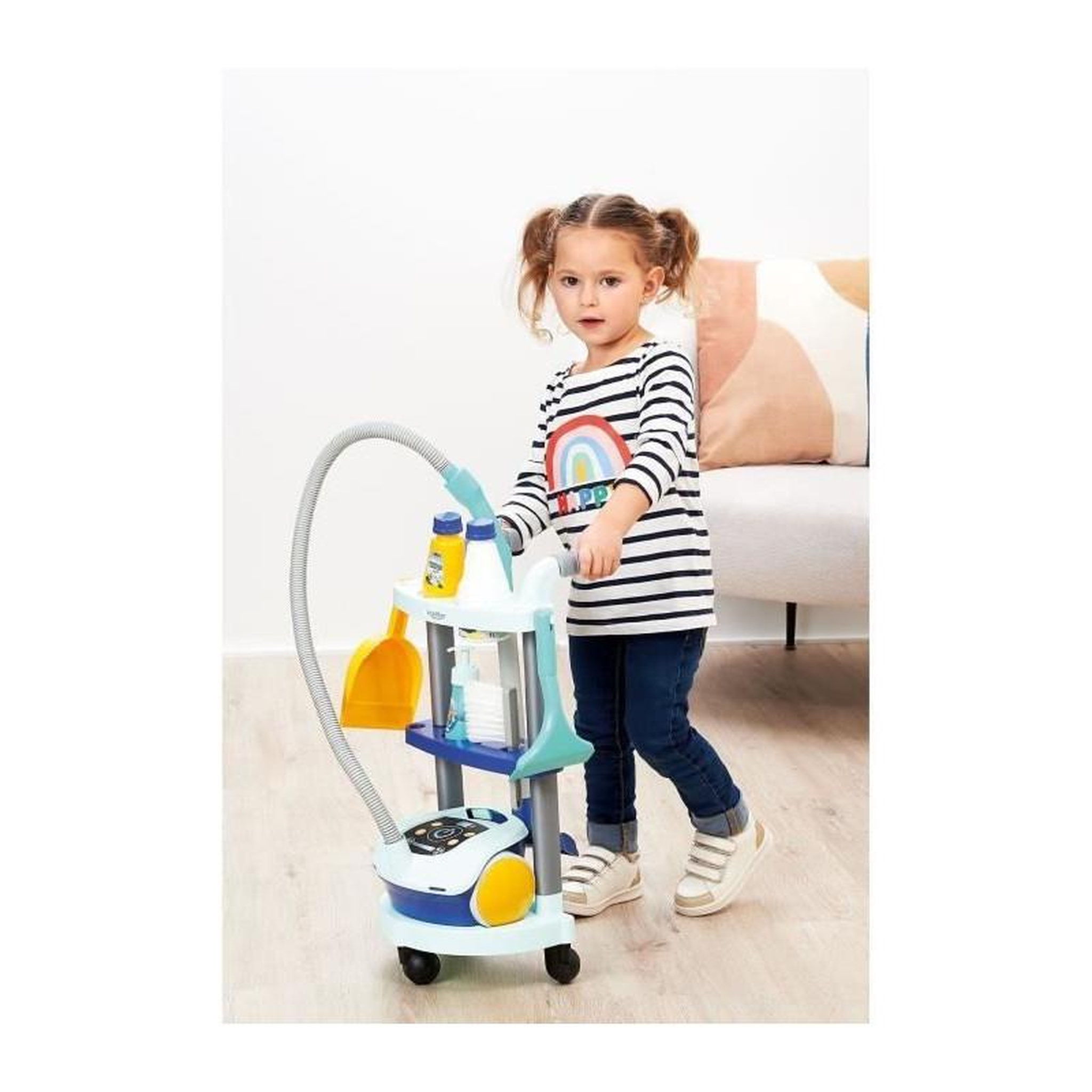 Voir la diapositive 5 : Ecoiffier Jouet de ménage Ecoiffier chariot aspirateur blanc