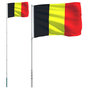 Voir la diapositive 2 : VIDAXL Drapeau de la Belgique et mat 5,55 m Aluminium