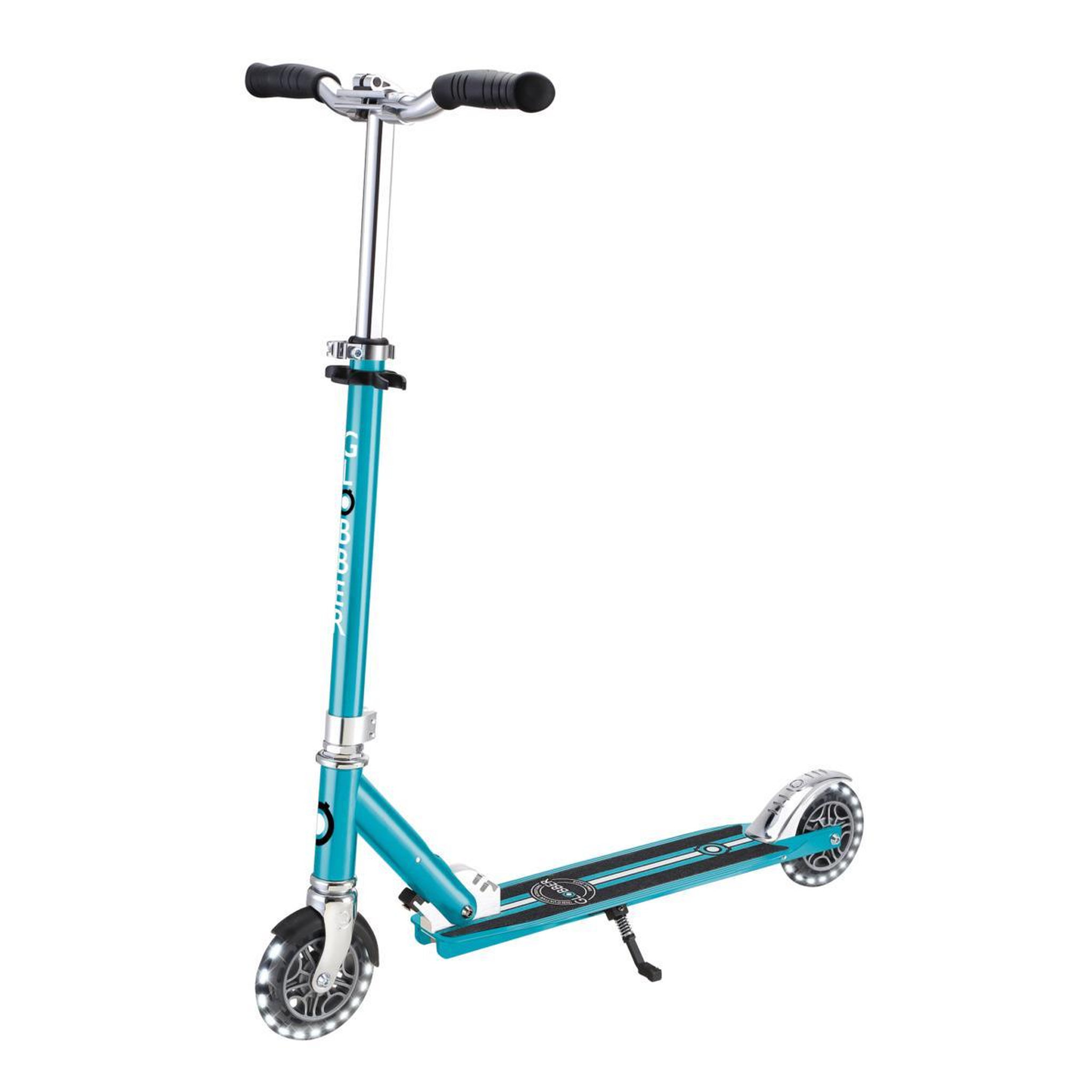 Globber Trottinette Flow Element Lights Chrome Finish Bleu