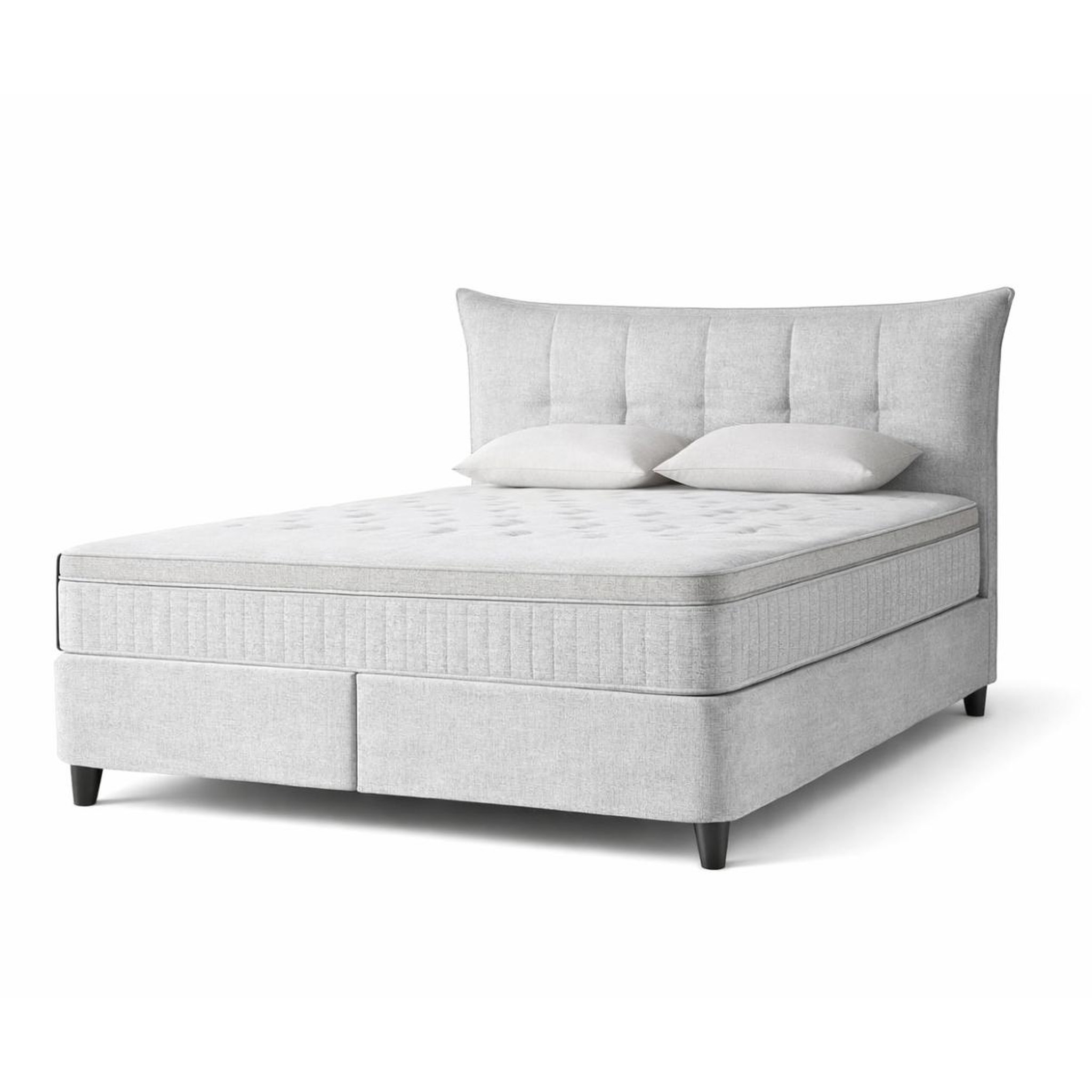 JLC KREATION Lit boxspring coffre complet 140cm + matelas + surmatelas gracy