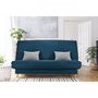 Voir la diapositive 2 : BULTEX COMFORT BULTEX Clic clac 3 places - Tissu Bleu - Made in France - L 192 x P 95 x H 101 - MONA