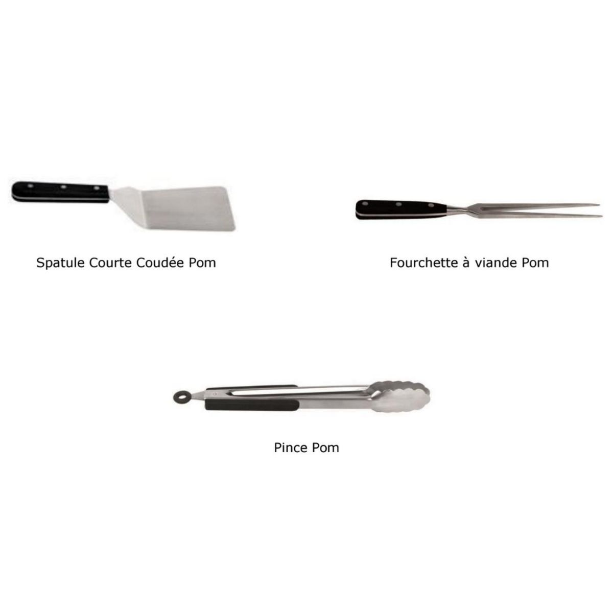 FORGE ADOUR Ustensile plancha Malette 3 ustensiles POM