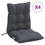 Voir la diapositive 2 : VIDAXL Coussins de chaise a dossier bas lot de 4 anthracite