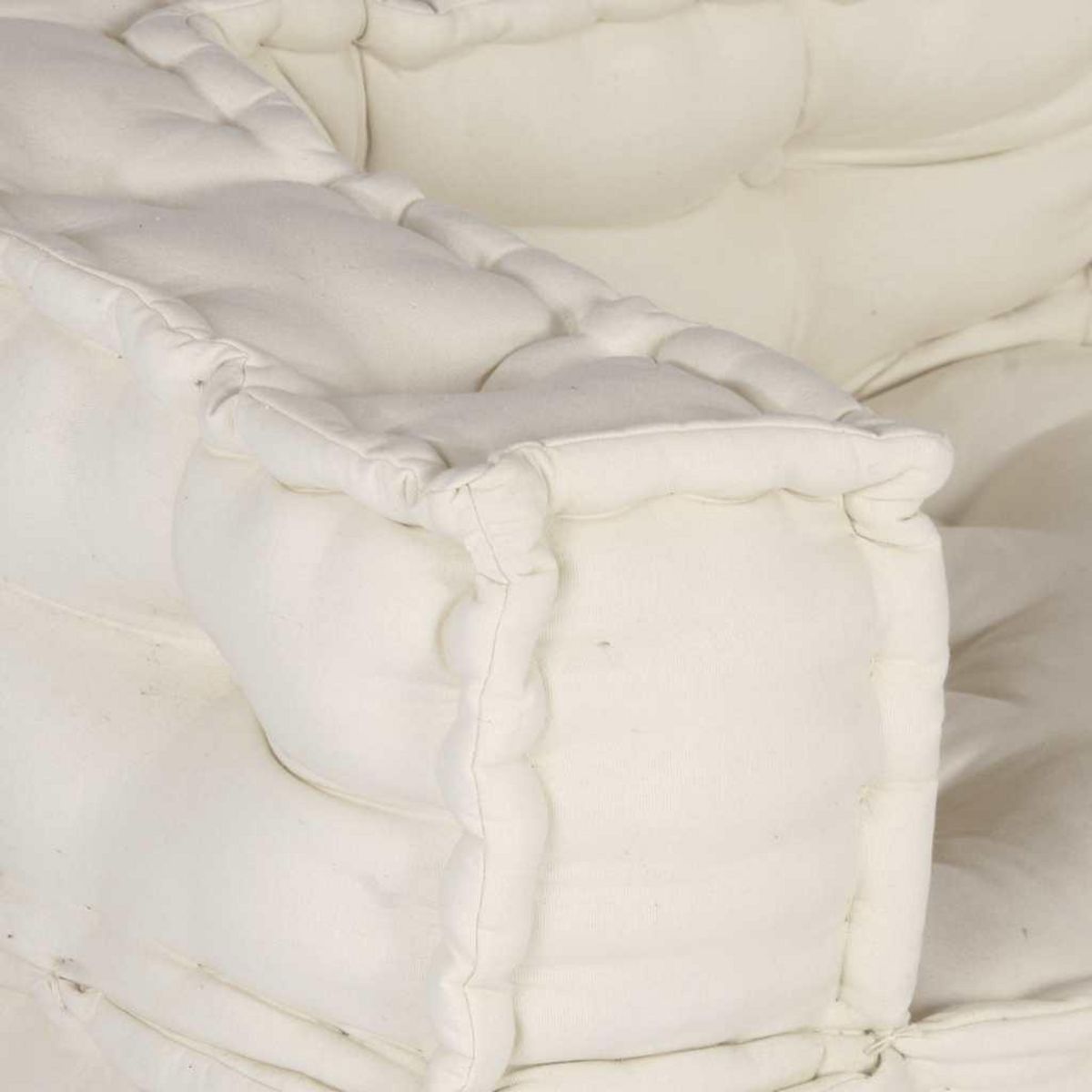 VIDAXL Pouf modulaire creme 140x70x36 tissu