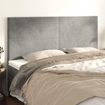 VIDAXL Tetes de lit 4 pcs Gris clair 100x5x78/88 cm Velours