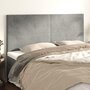 Voir la diapositive 1 : VIDAXL Tetes de lit 4 pcs Gris clair 100x5x78/88 cm Velours