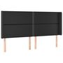 Voir la diapositive 2 : VIDAXL Tete de lit avec oreilles Noir 203x16x118/128 cm Similicuir