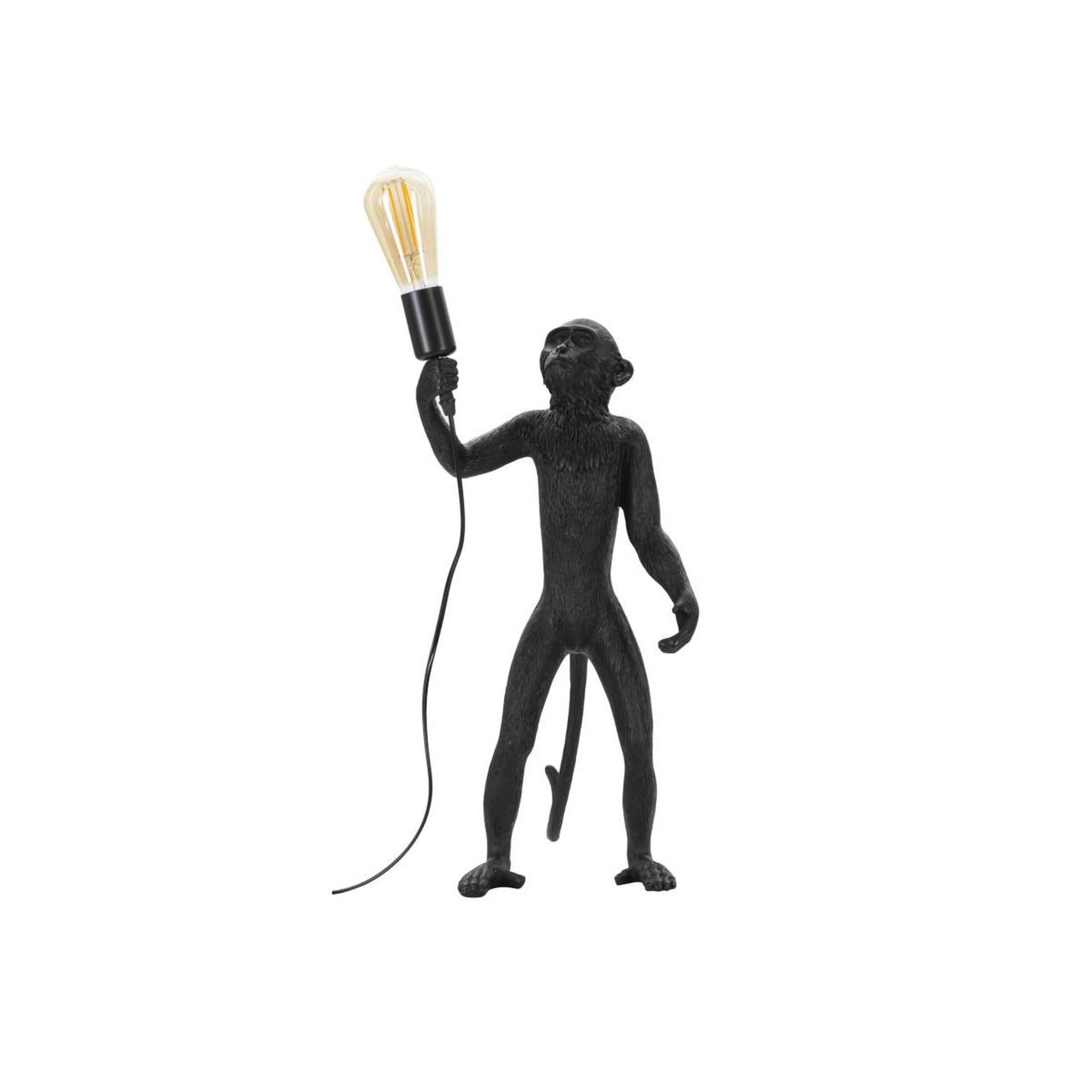 Paris Prix Lampe à poser en résine  singe  55cm noir