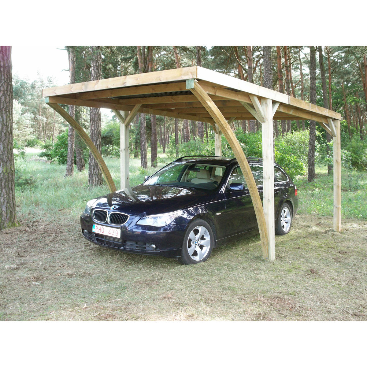 Carport toit plat - Bois traité autoclave - Toit plat - 15,36 m² - TILARAN