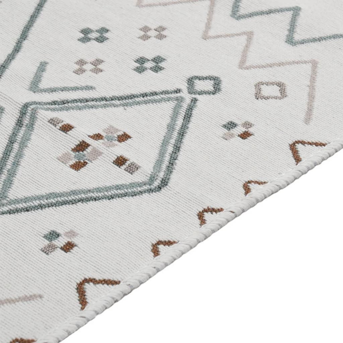 VIDAXL Tapis Beige et bleu 120x180 cm Coton