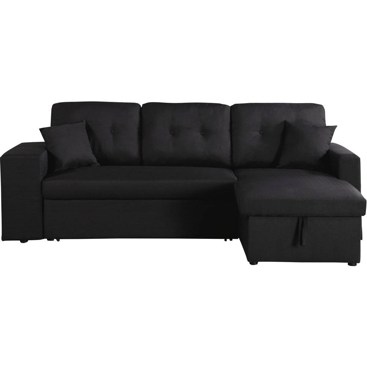 Habitat et Jardin Canapé d'angle convertible/réversible  Axel  - 3 places - Noir