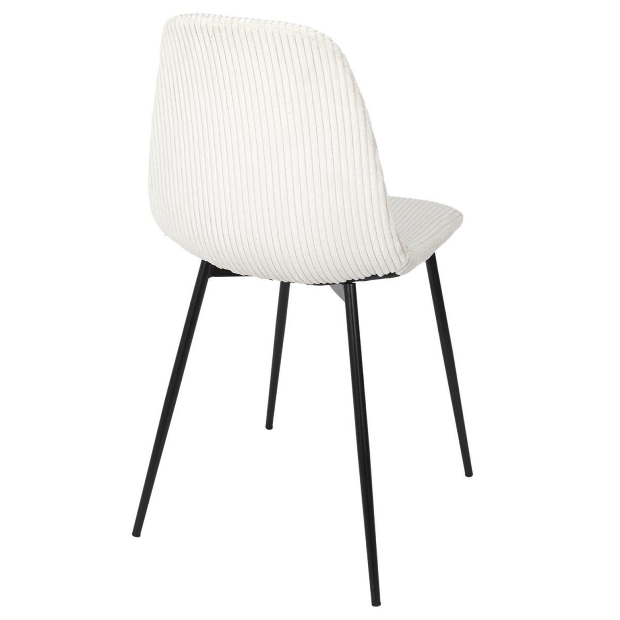Voir la diapositive 6 : The Home Deco Factory Lot de 4 chaises côtelé  scott  85cm beige