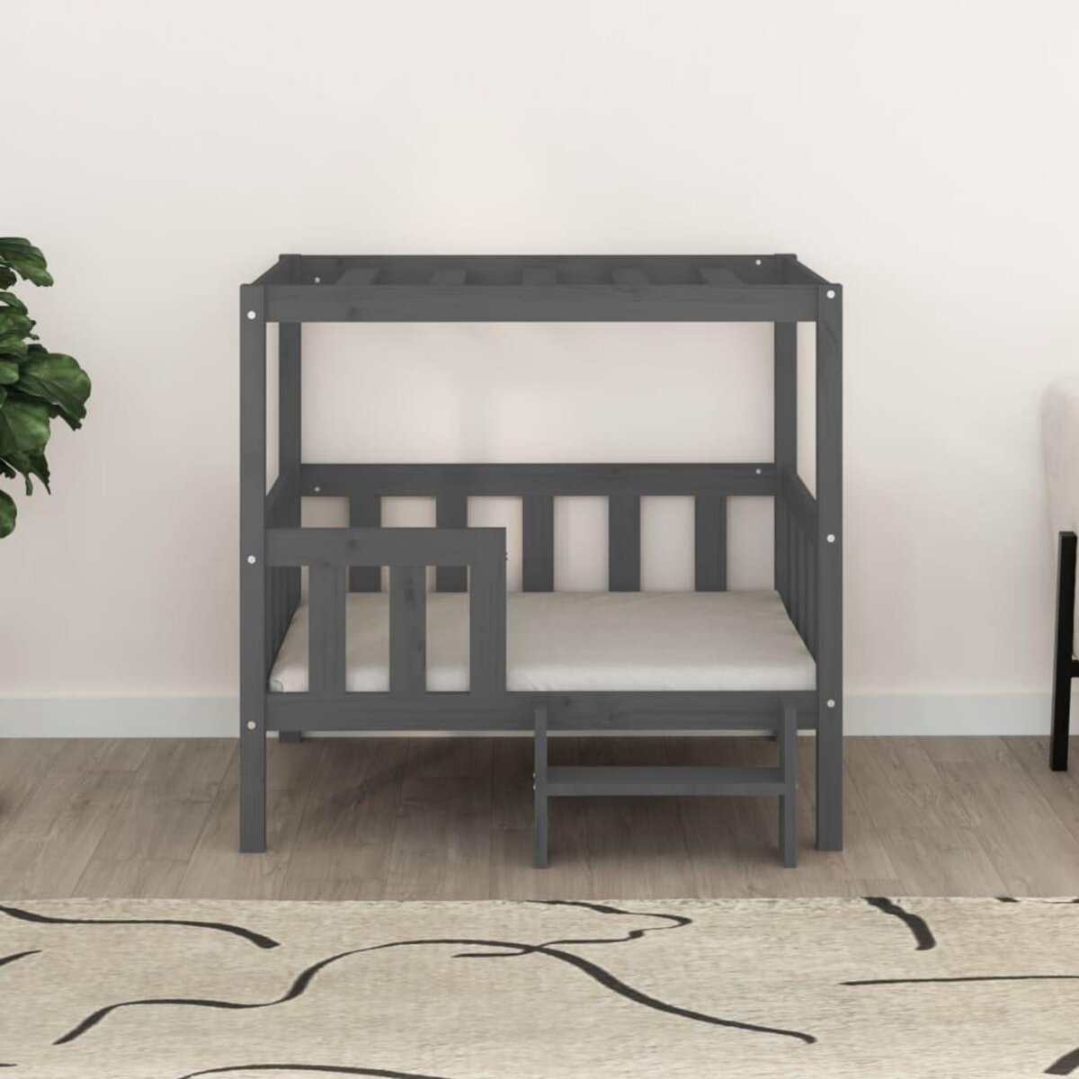 VIDAXL Lit pour chien Gris 95,5x73,5x90 cm Bois de pin solide