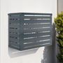 Voir la diapositive 2 : ID MARKET Cache climatiseur en métal gris anthracite protection unité extérieur 95 x 50 x 80 CM