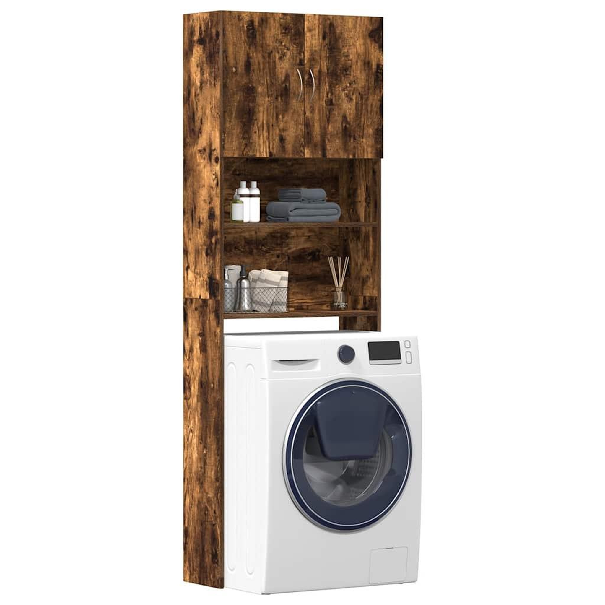 VIDAXL Armoire de machine a laver chene fume bois d'ingenierie