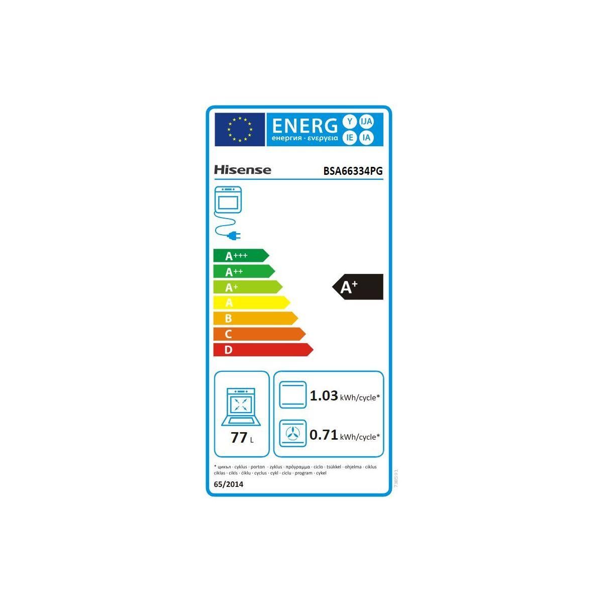 Hisense Four encastrable fonction vapeur BSA66334PG