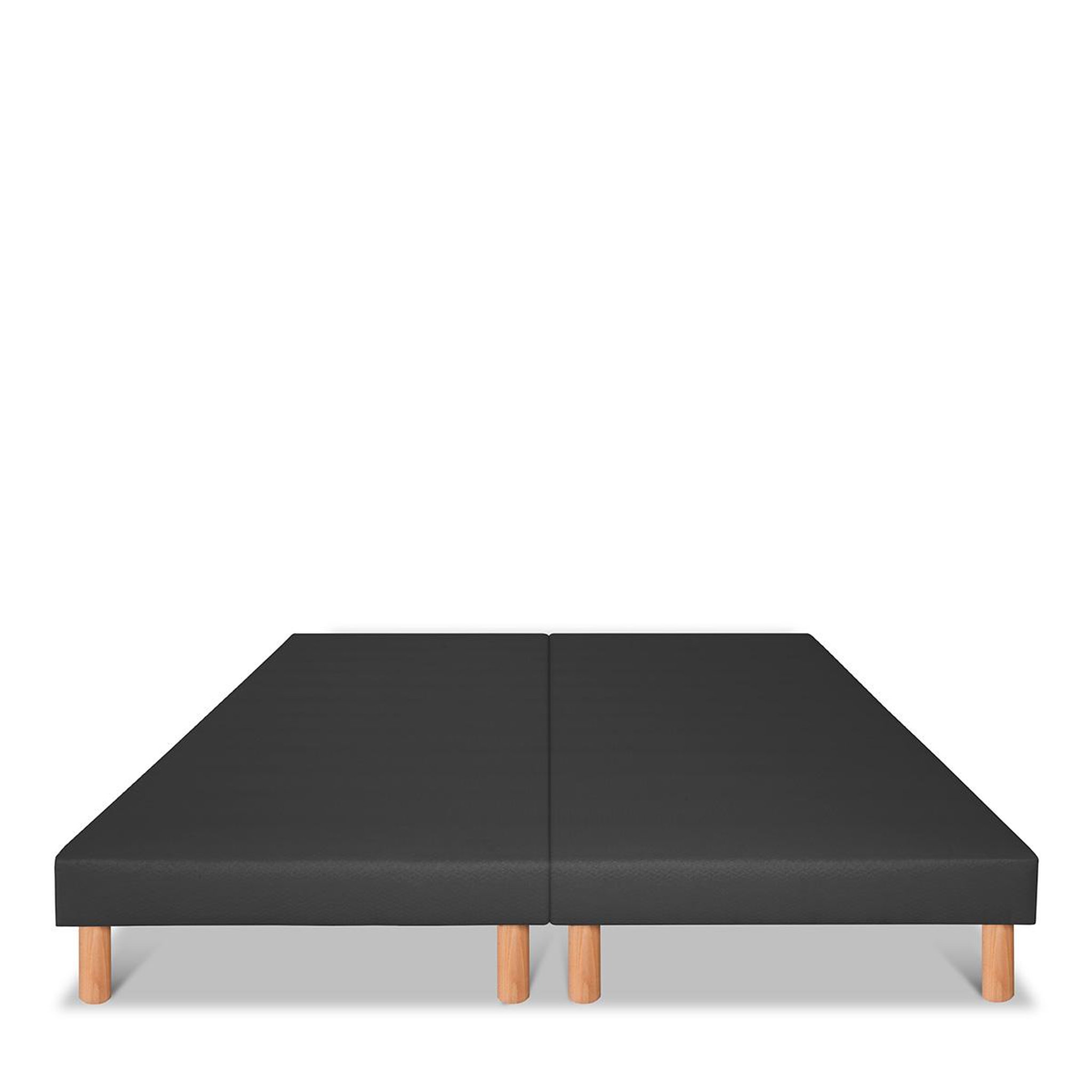 Voir la diapositive 4 : BELLECOUR Bellecour literie | jeu de 2 sommiers tapissiers capucine | epaisseur 13 cm | gris anthracite (pieds inclus)