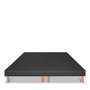 Voir la diapositive 4 : BELLECOUR BELLECOUR LITERIE | Jeu de 2 sommiers tapissiers CAPUCINE | Epaisseur 13 cm | Gris anthracite (pieds inclus)