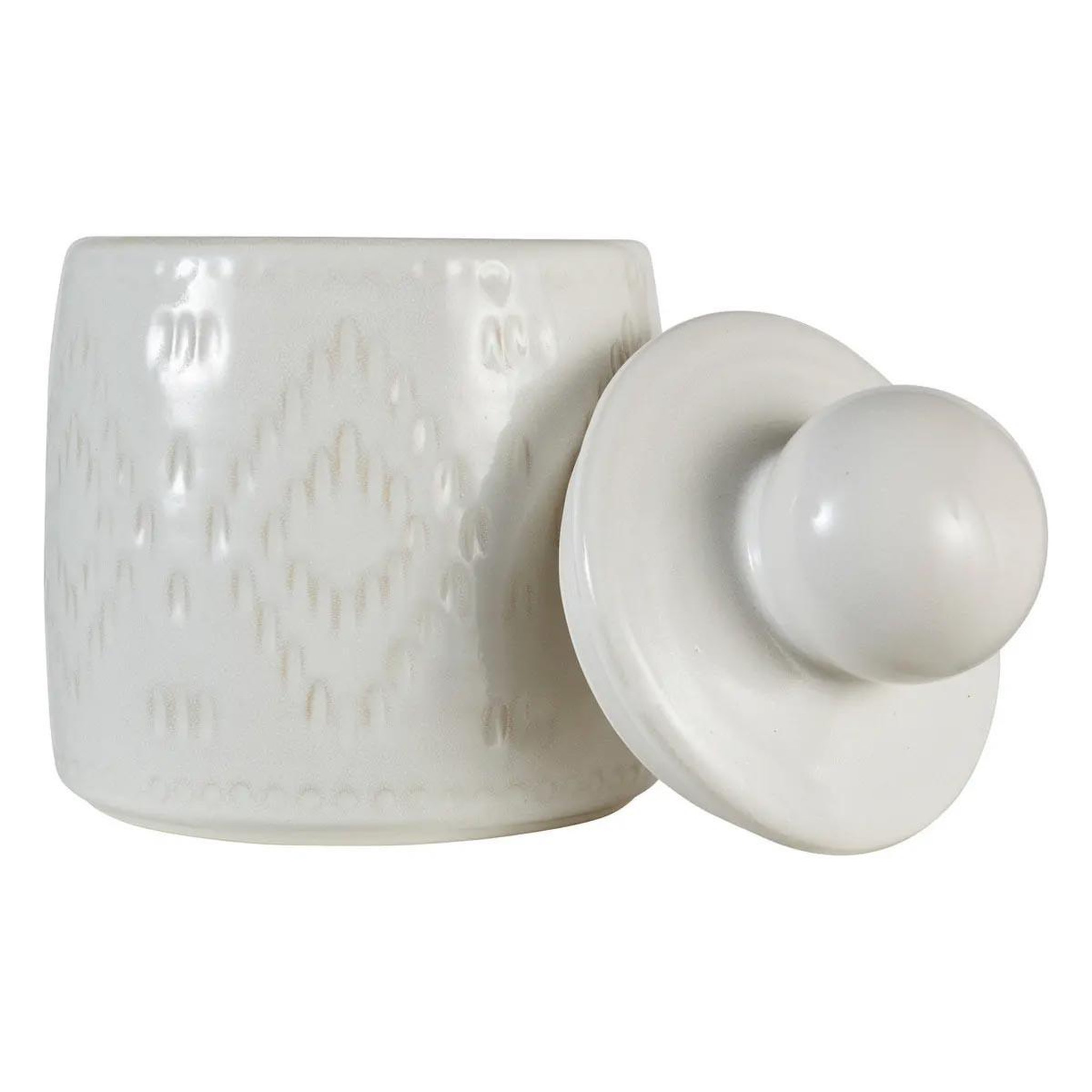 Voir la diapositive 2 : ATMOSPHERA Boîte déco en céramique  mala  19cm blanc