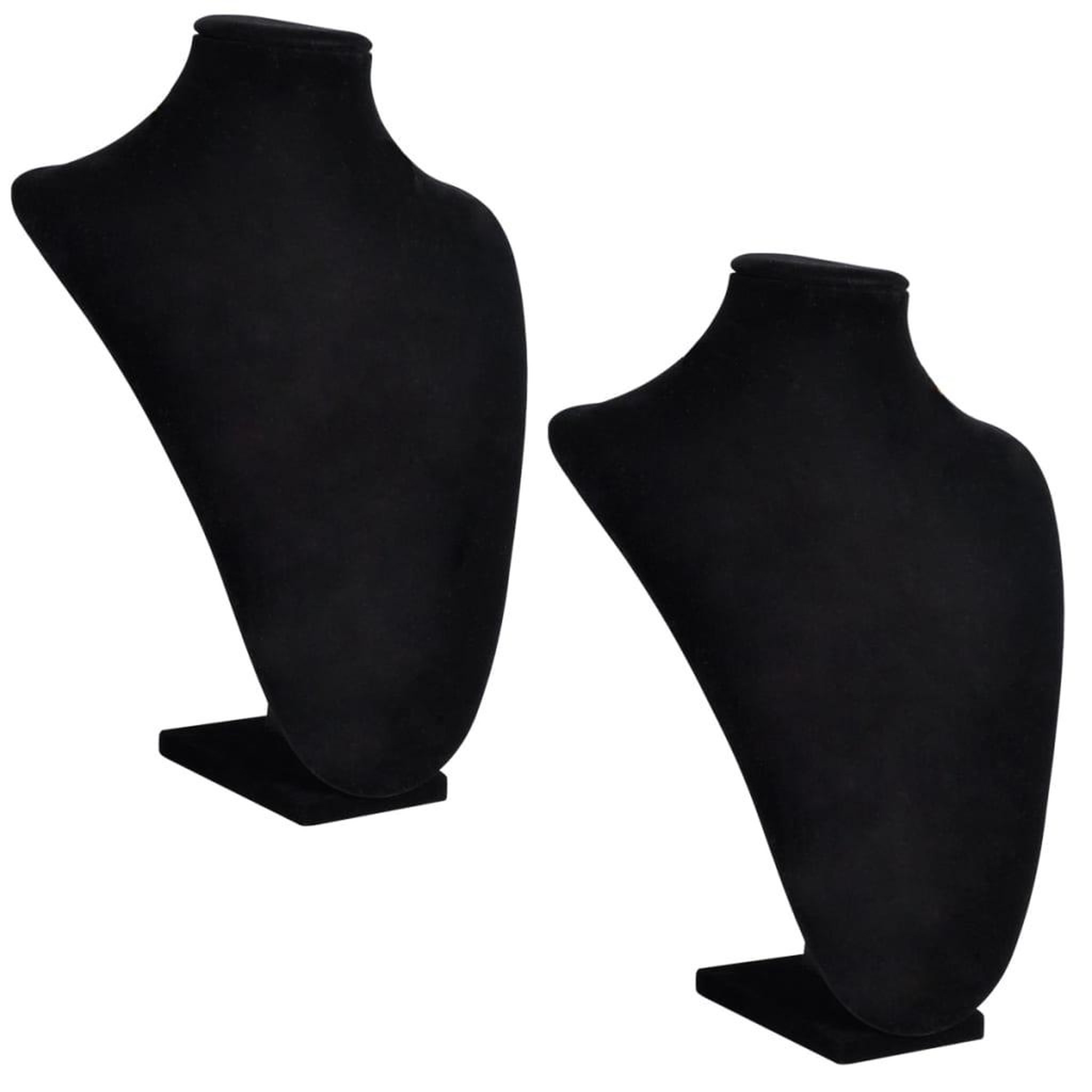 VIDAXL Presentoir buste d'exposition pour colliers en flanelle 2 pcs