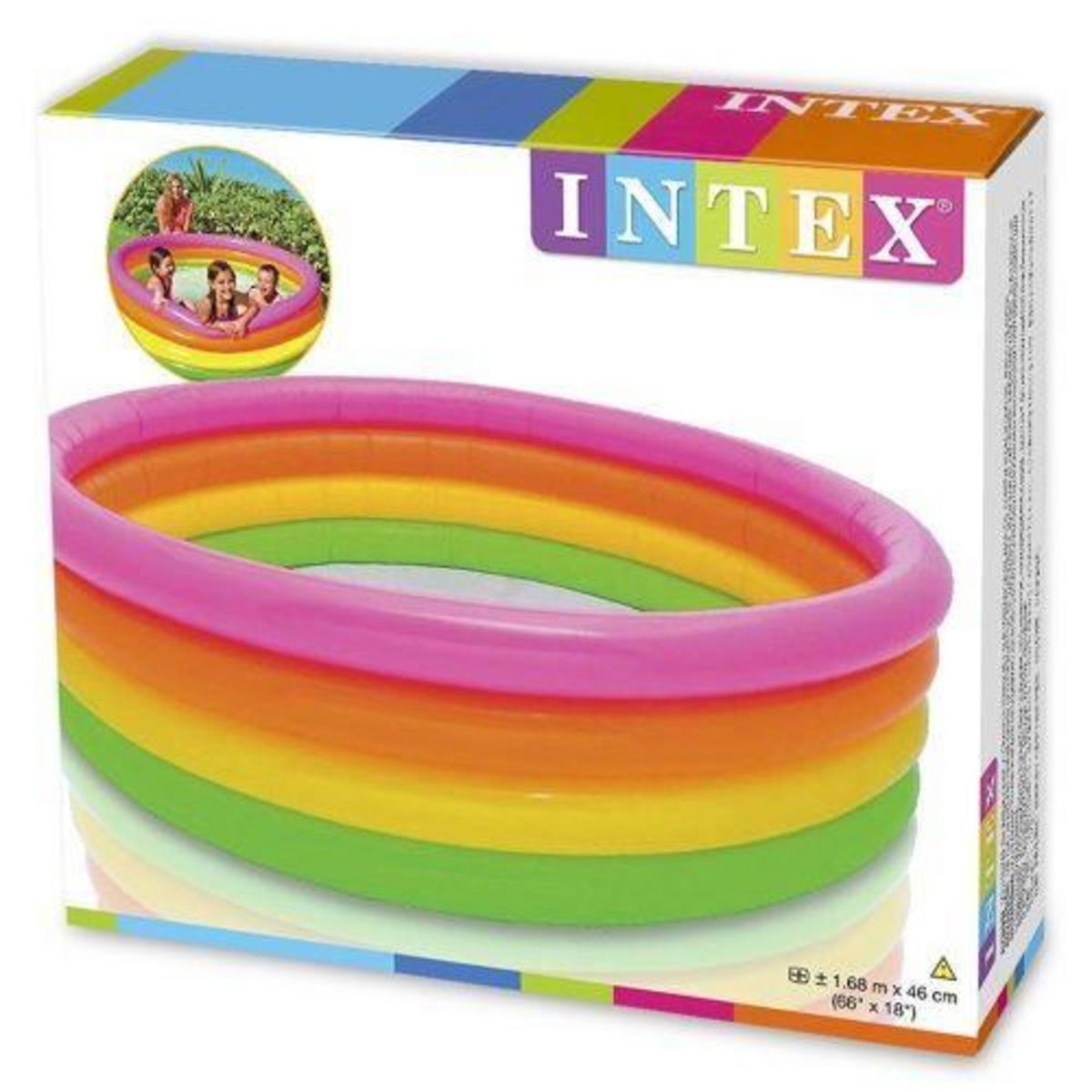 INTEX Piscine gonflable Arc-en-ciel 168x46 cm