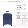 Voir la diapositive 2 : Delsey Valise cabine rigide Beaumont TSA Polypropylène 55cm