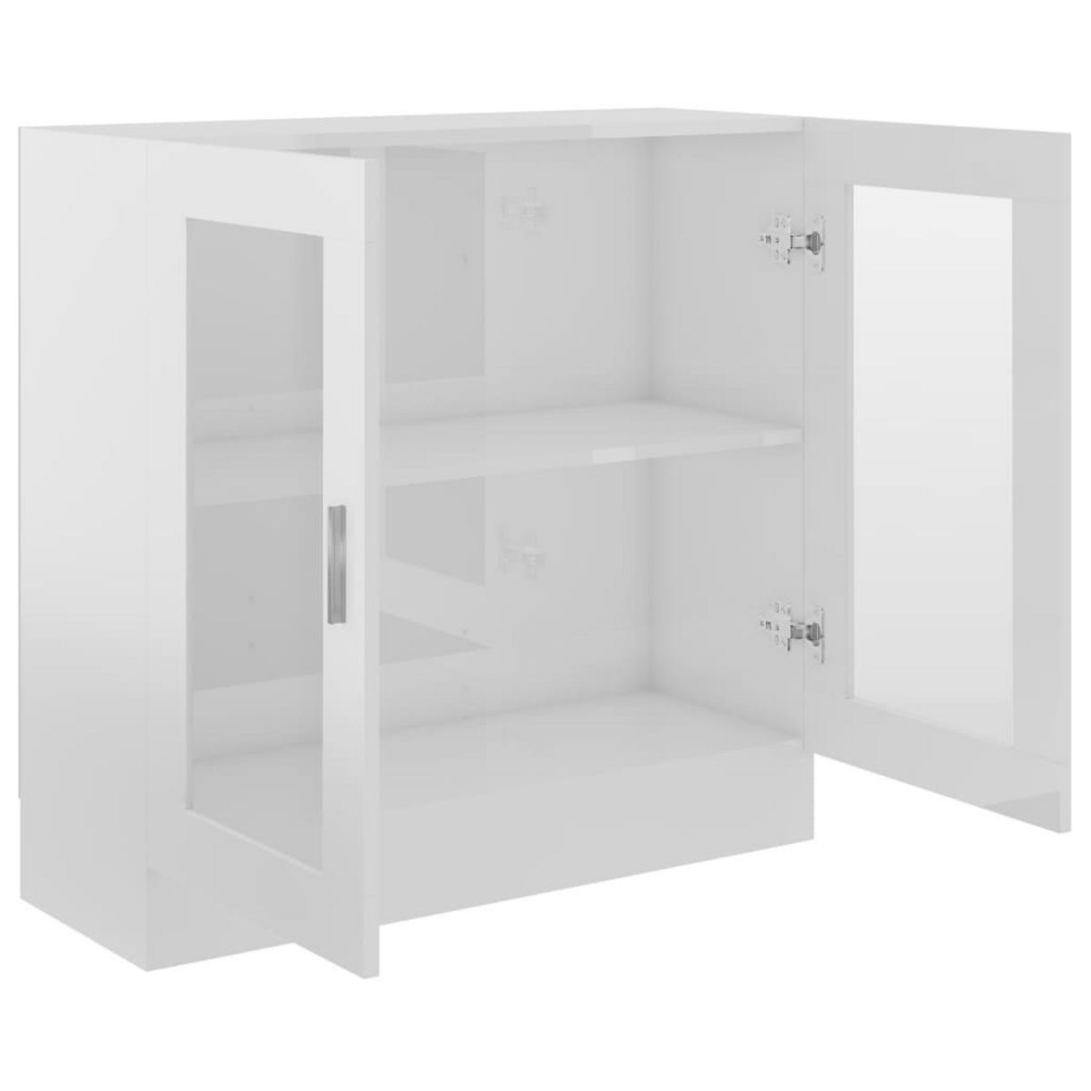 VIDAXL Armoire a vitrine Blanc brillant 82,5x30,5x80cm Bois ingenierie