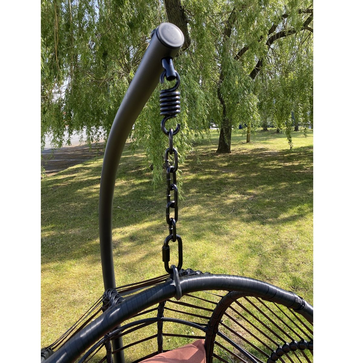 GARDENSTAR Fauteuil &OElig;uf suspendu acier terracotta QUITO