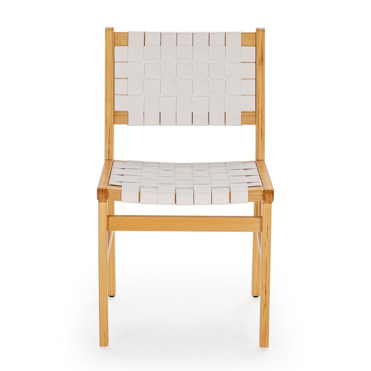 VS VENTA-STOCK Pack de 2 chaises Kurt Blanc en cuir recyclé