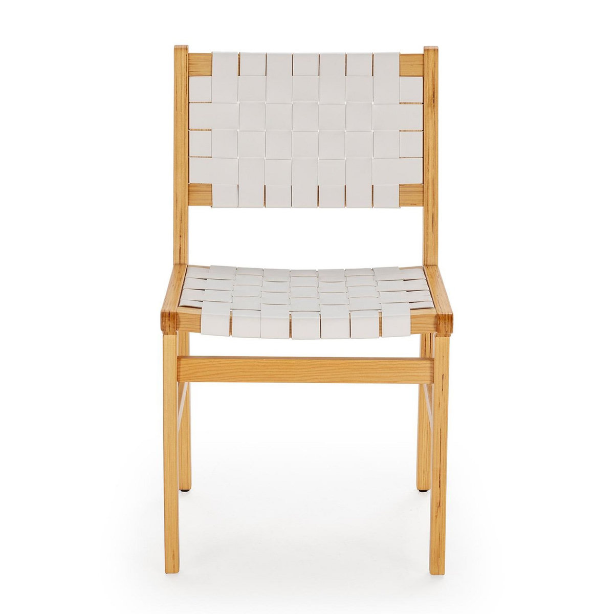 VS VENTA-STOCK Pack de 2 chaises Kurt Blanc en cuir recyclé