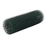 VIDAXL Grillage Acier avec revetement en PVC 10x0,5 m Vert