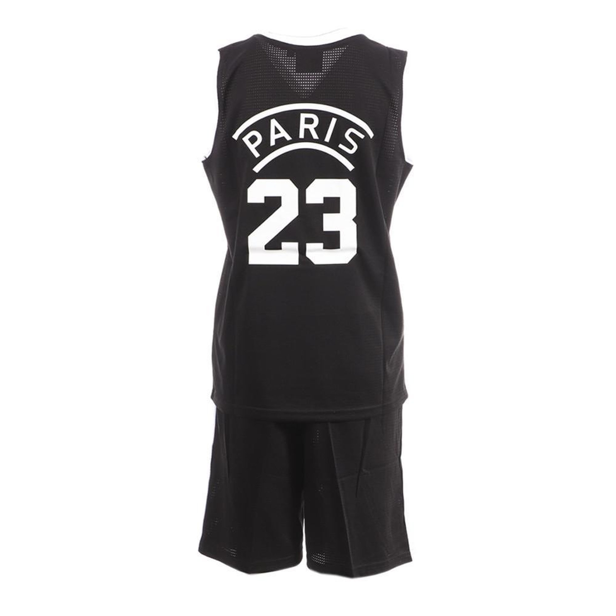 Voir la diapositive 2 : SPORTZONE Paris Ensemble de basket Noir/Blanc Enfant Sport Zone