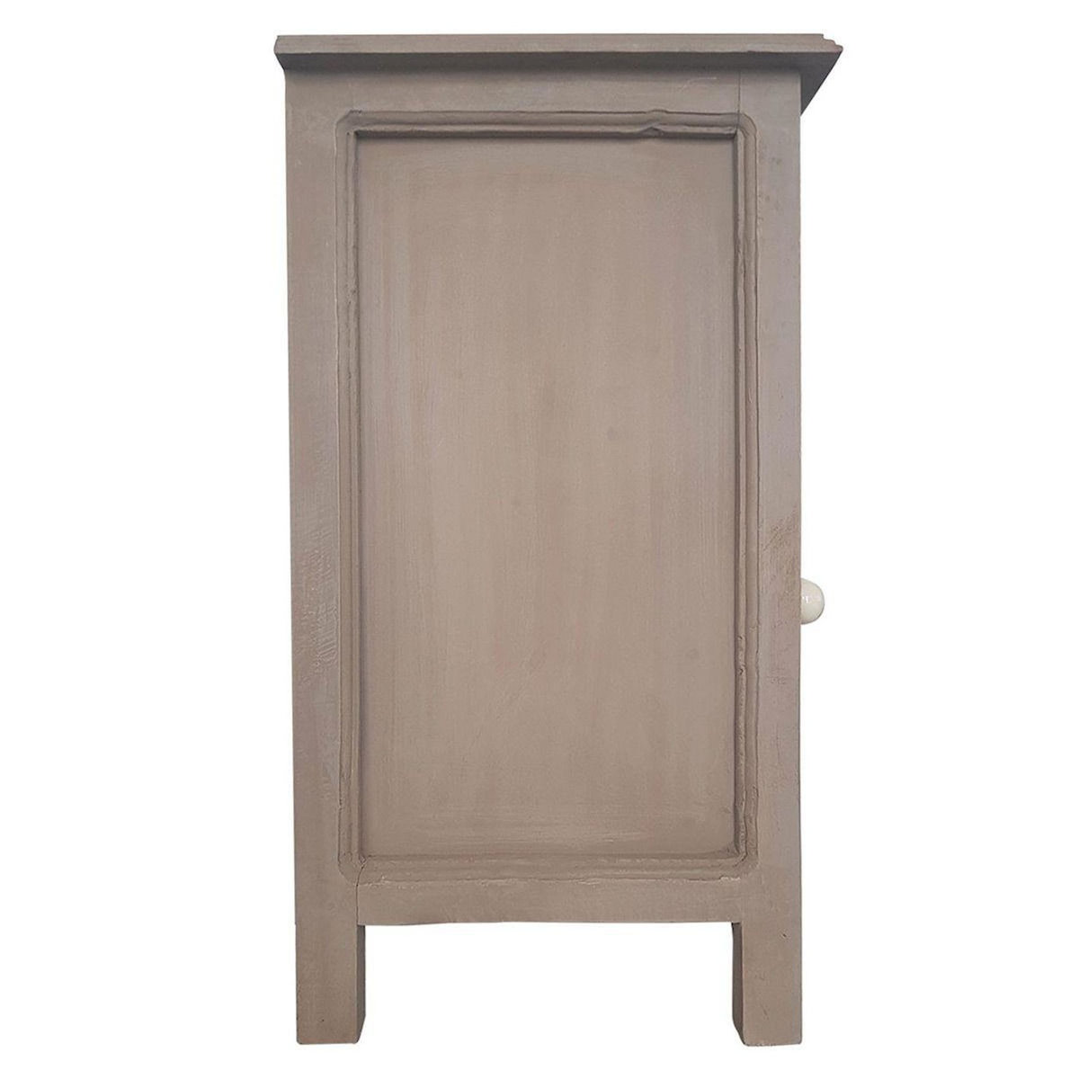 Paris Prix Table de Chevet 1 Tiroir & 1 Porte  Loco  60cm Taupe