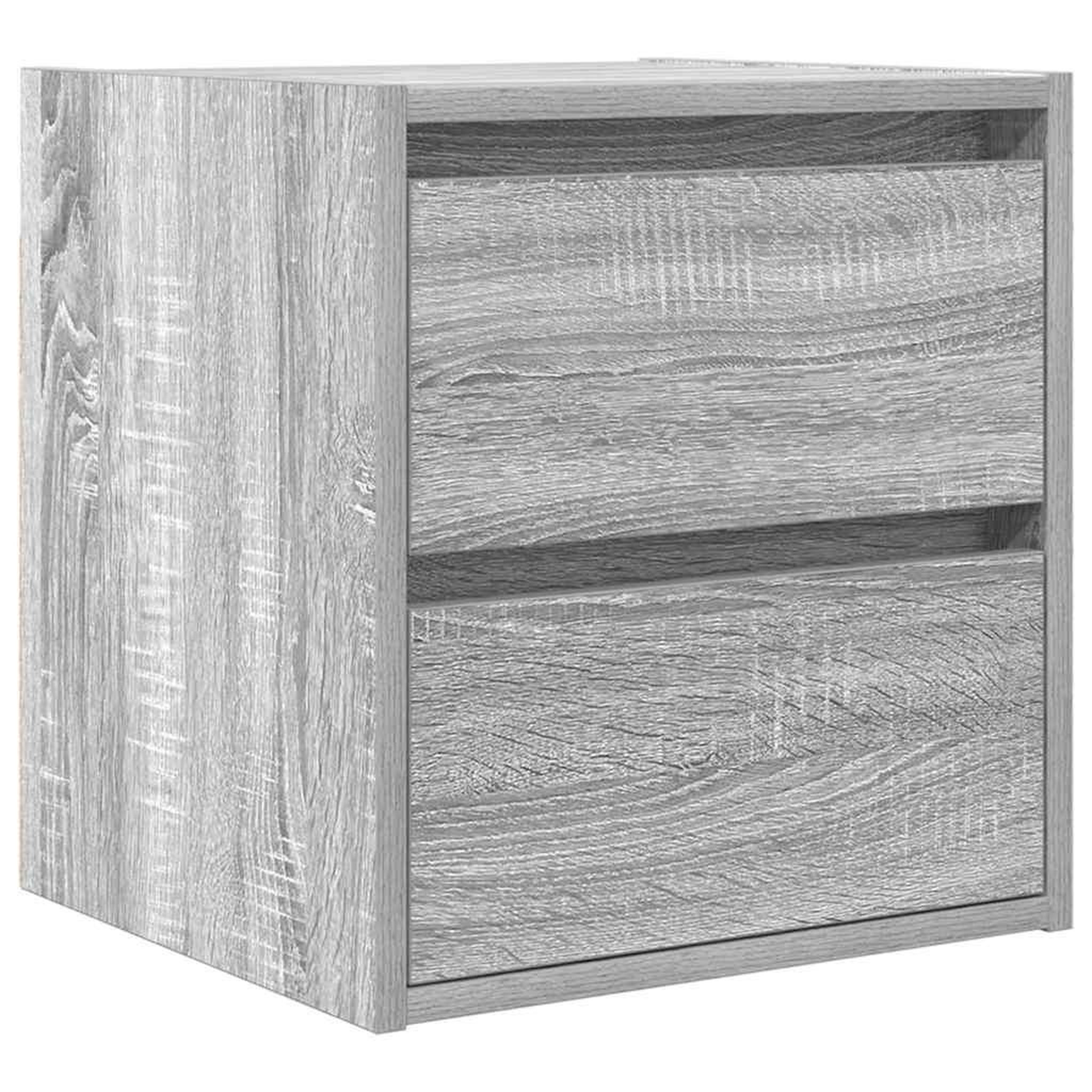 Voir la diapositive 2 : VIDAXL Table de chevet murale sonoma gris 38x34x40 cm
