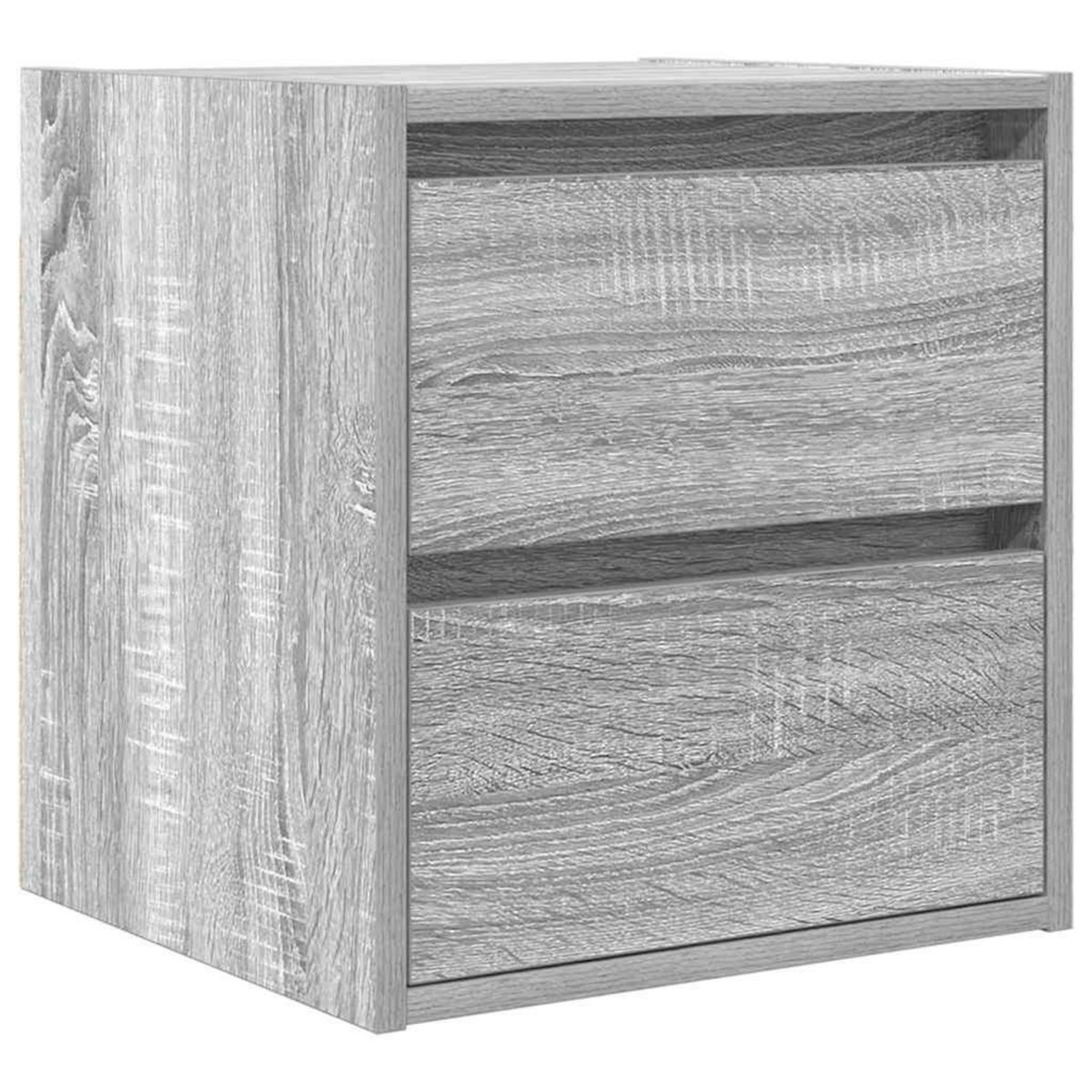 VIDAXL Table de chevet murale sonoma gris 38x34x40 cm