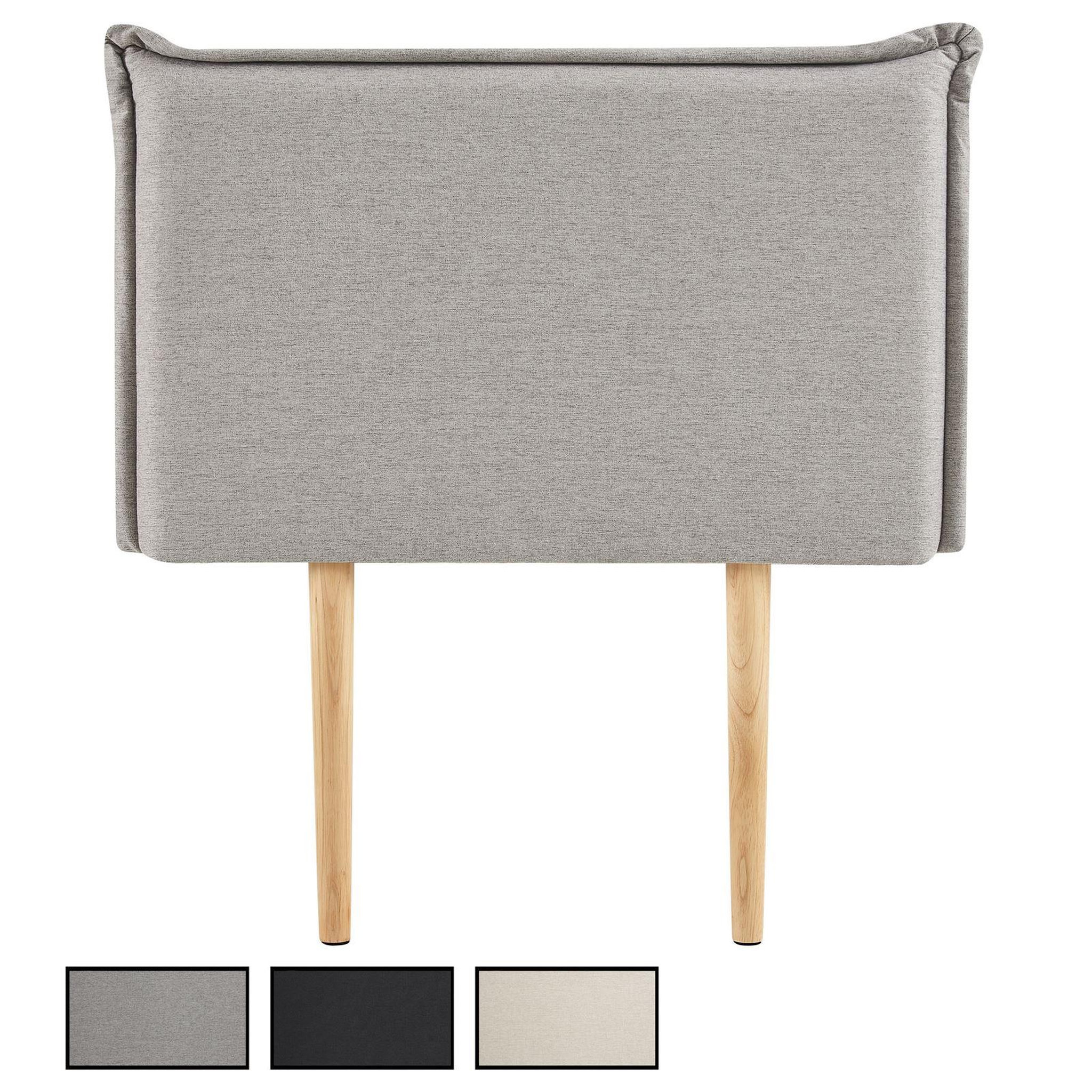 IDIMEX Tête de lit nerina 90 sur pieds, en tissu. Coloris disponibles : Noir