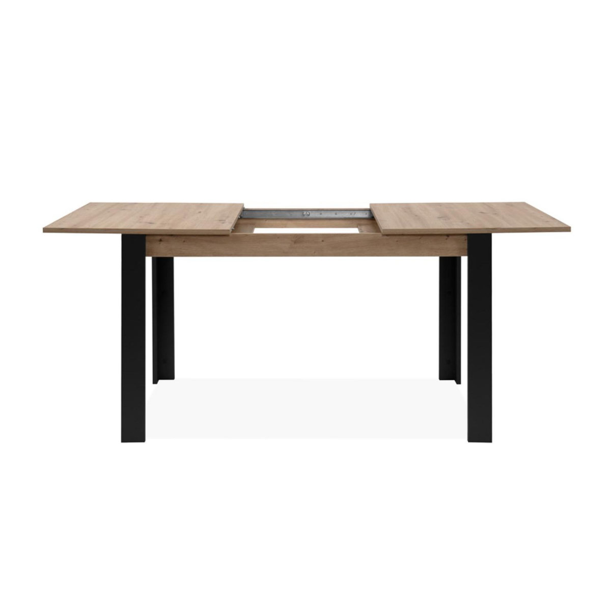 CONCEPT USINE Table extensible 4 à 6 personnes chêne et noir 150x80x75 TOLOSA