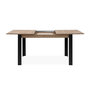 Voir la diapositive 3 : CONCEPT USINE Table extensible 4 à 6 personnes chêne et noir 150x80x75 TOLOSA